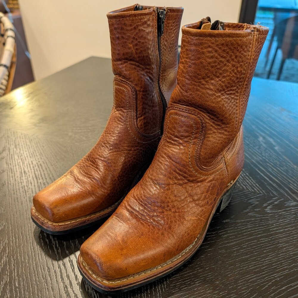 Frye Women's Brown Square Toe Booties Size 6